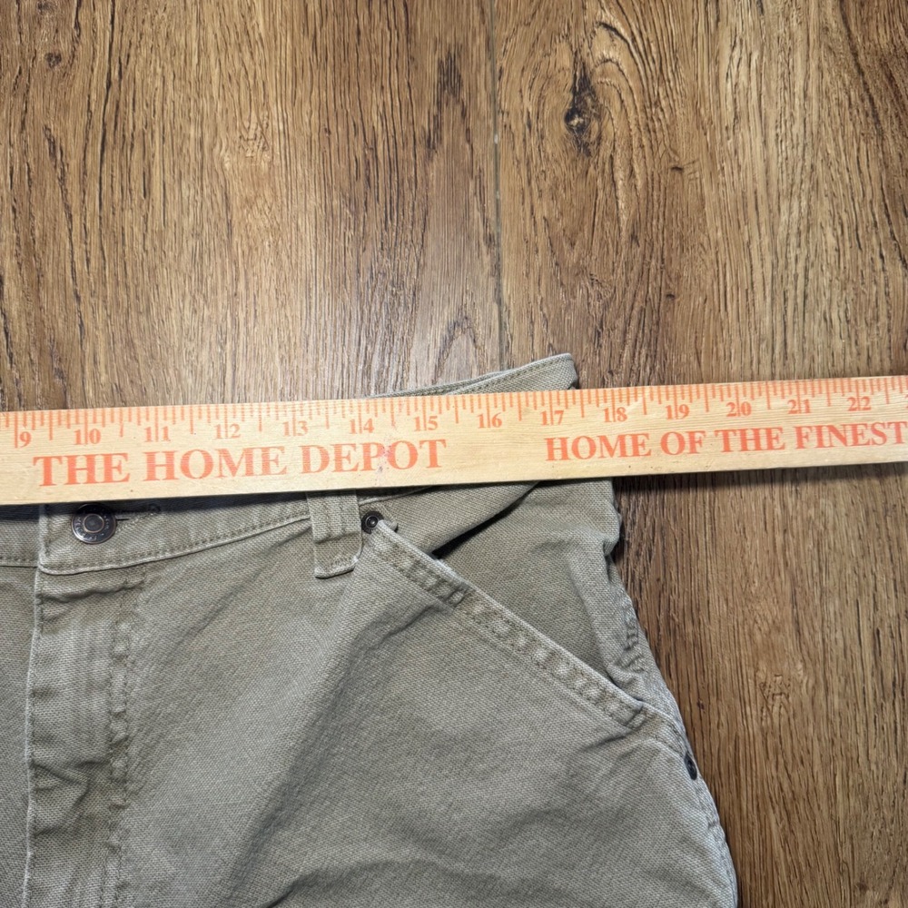 Wrangler‎ Tan Carpenter Pants Relaxed Fit Work Utility Mens 36x32 Jeans Cotton - Picture 10 of 12